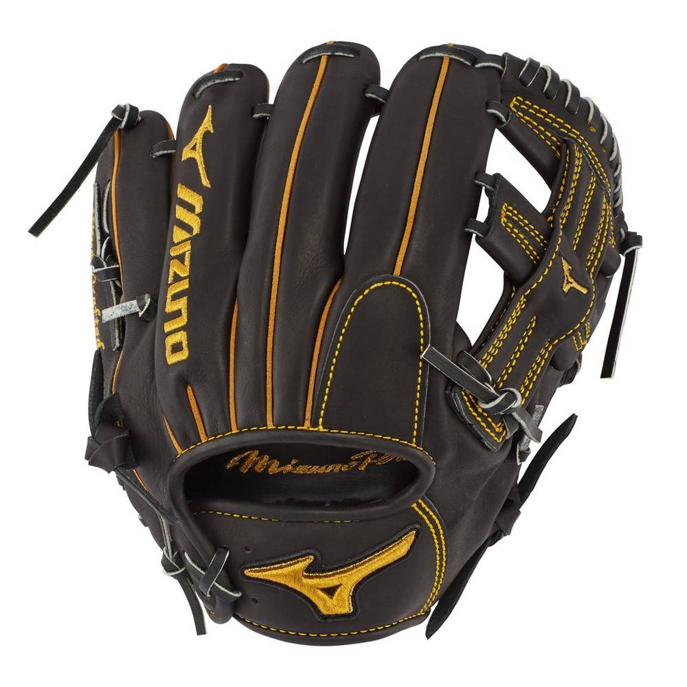 Mizuno Men's Pro Infield Baseball Glove 11.5" - Regular Pocket Black (312664-WED)